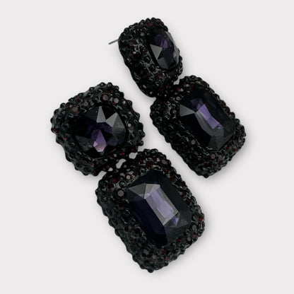 Elegant Rhinestone Stud Drop Earrings – Bold Sparkling Crystal Statement Style - Fatisha Boutique