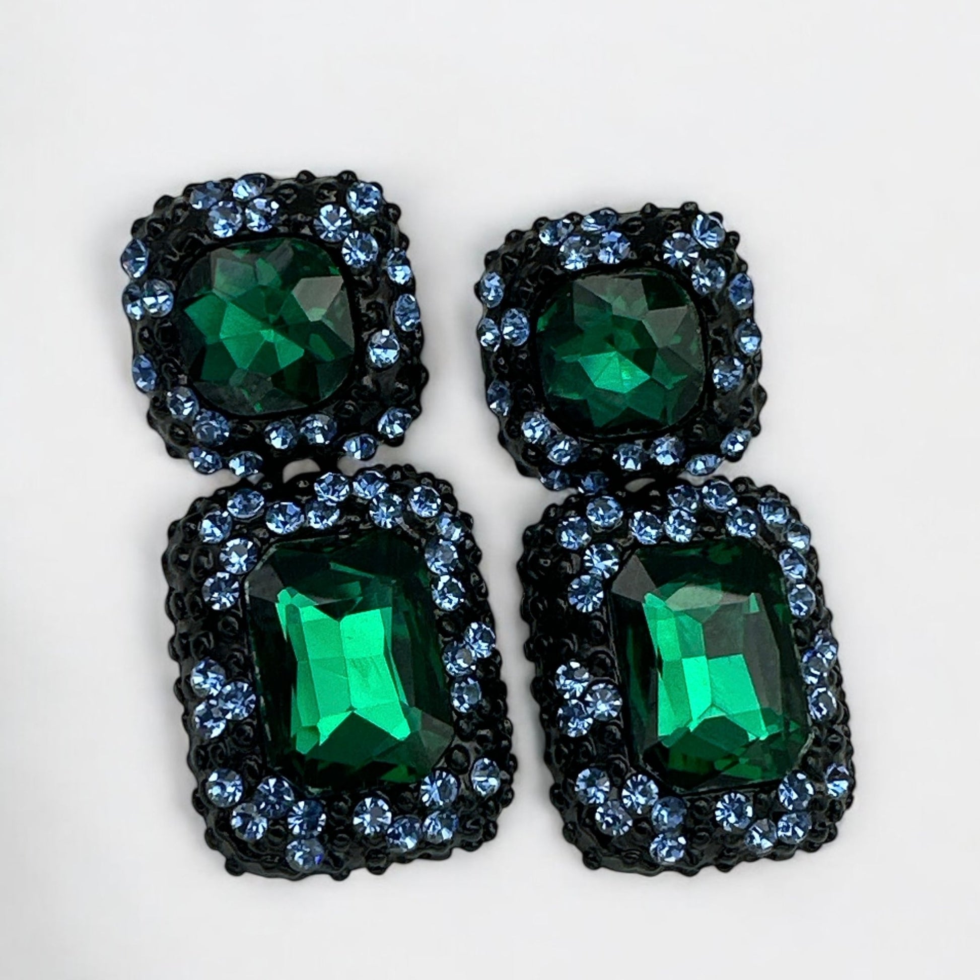 Elegant Rhinestone Stud Drop Earrings – Bold Sparkling Crystal Statement Style - Fatisha Boutique
