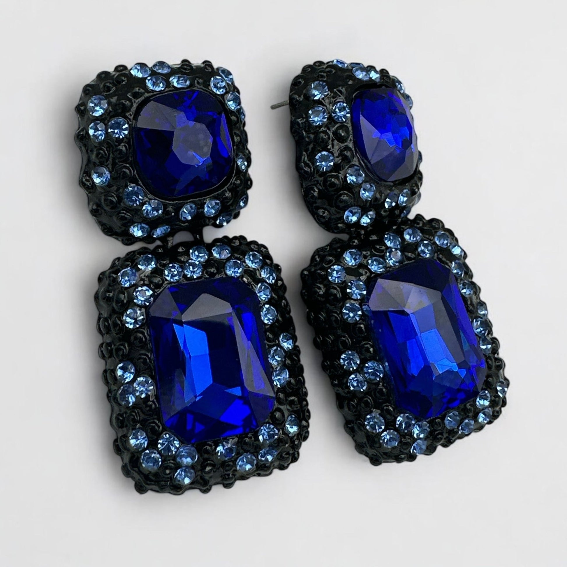 Elegant Rhinestone Stud Drop Earrings – Bold Sparkling Crystal Statement Style - Fatisha Boutique