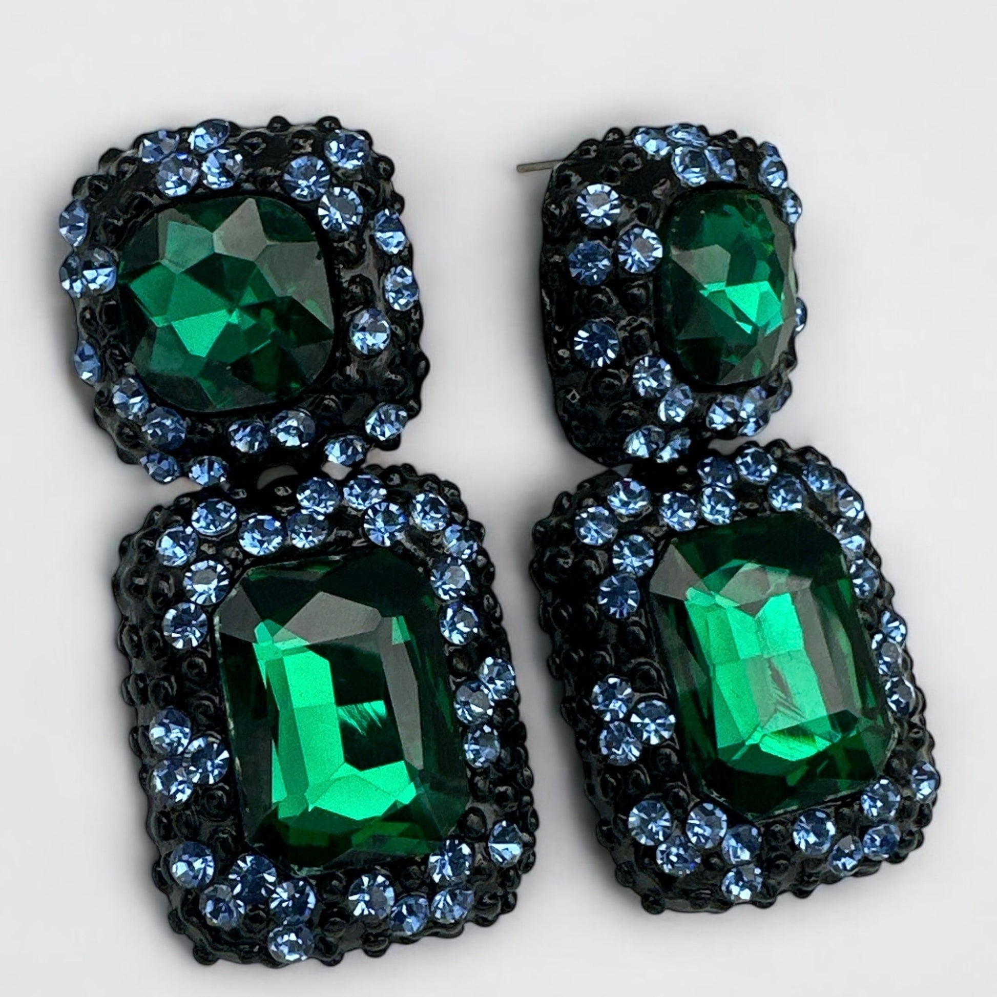 Elegant Rhinestone Stud Drop Earrings – Bold Sparkling Crystal Statement Style - Fatisha Boutique