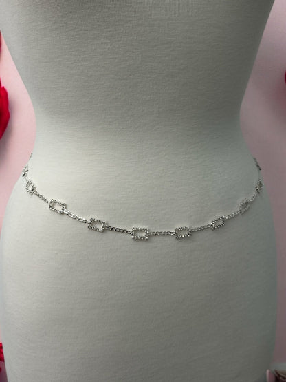Elegant Rhinestone Waist Belly Chain – Gold & Silver - Fatisha Boutique