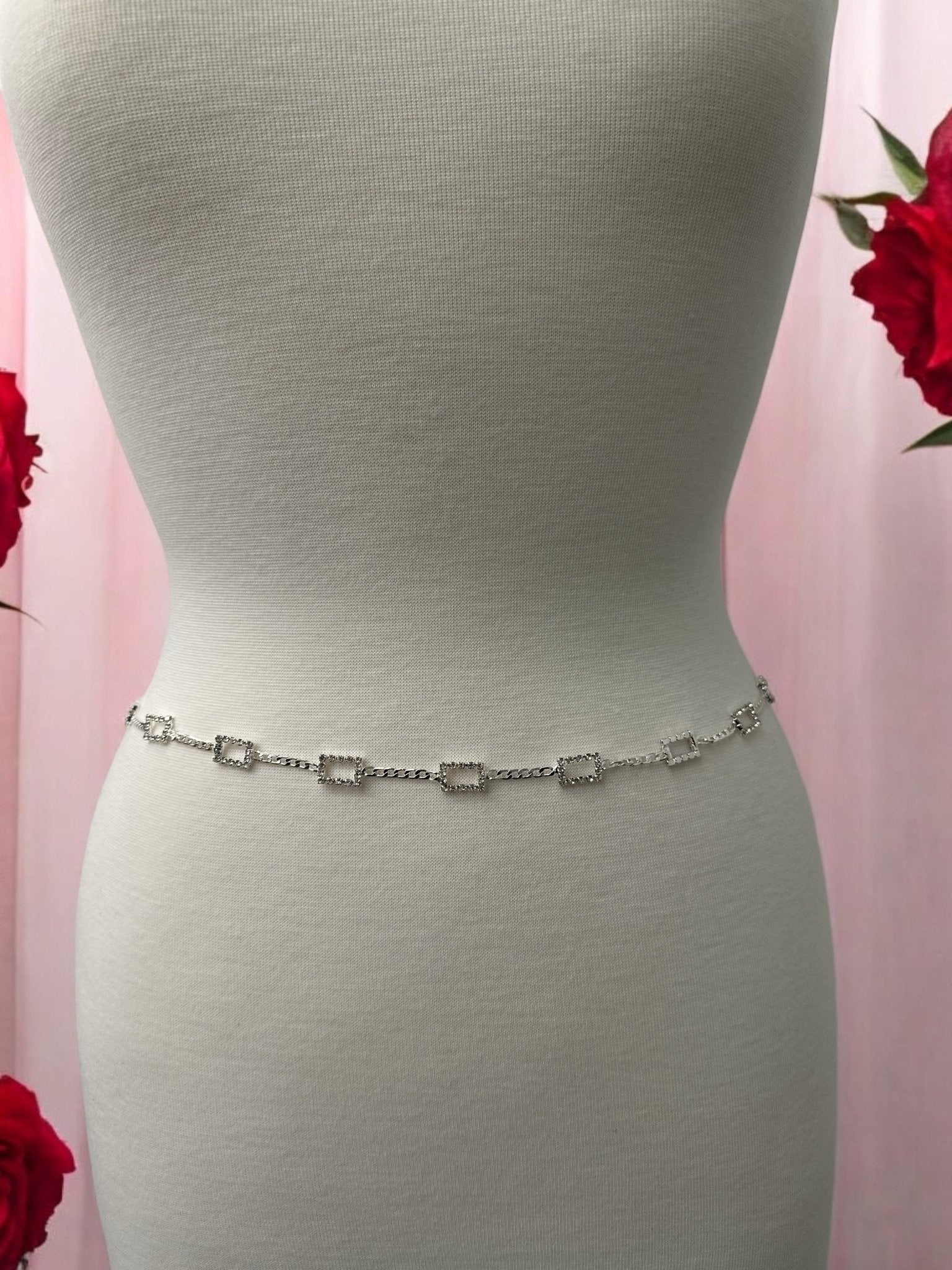 Elegant Rhinestone Waist Belly Chain – Gold & Silver - Fatisha Boutique