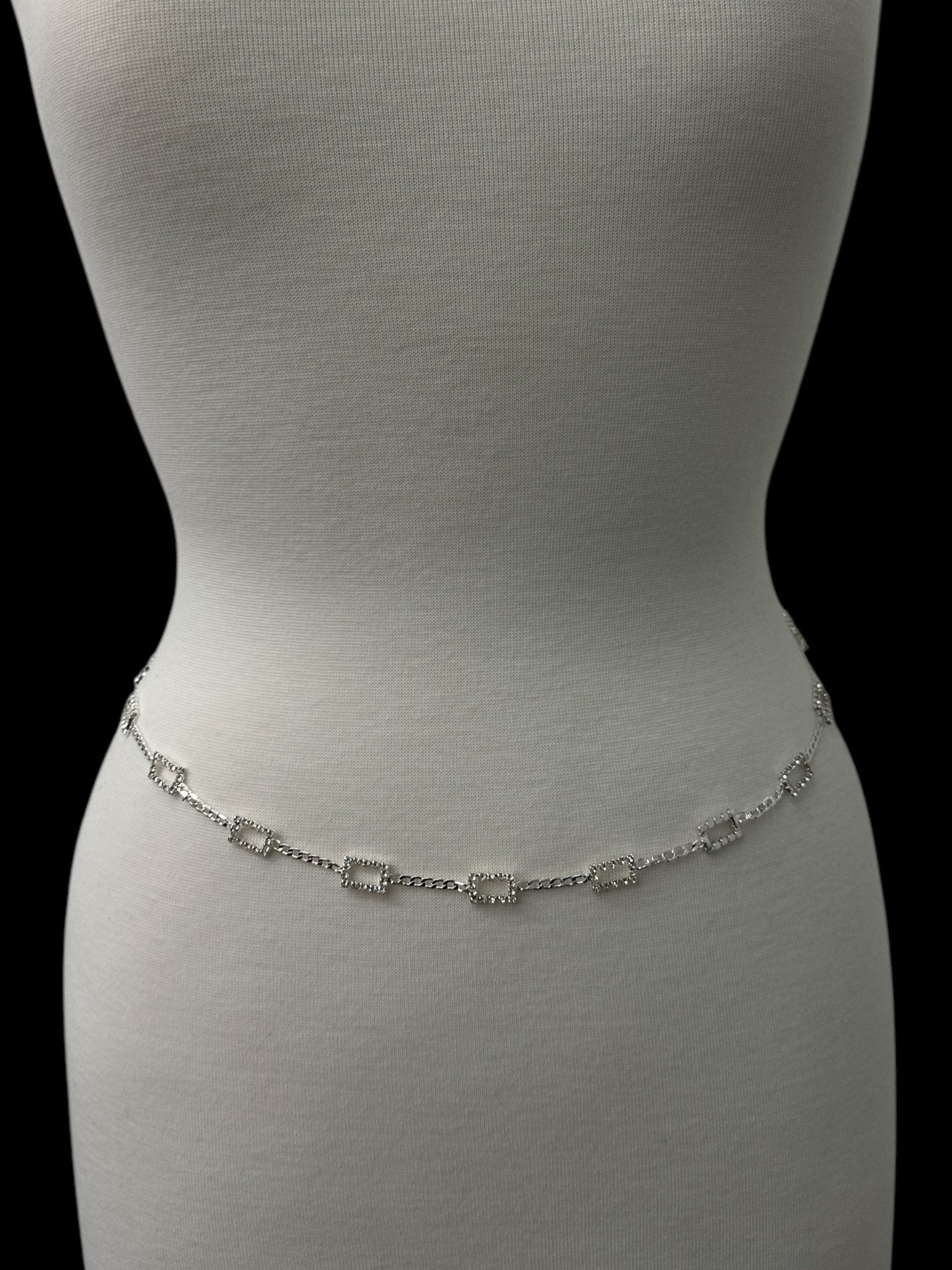 Elegant Rhinestone Waist Belly Chain – Gold & Silver - Fatisha Boutique