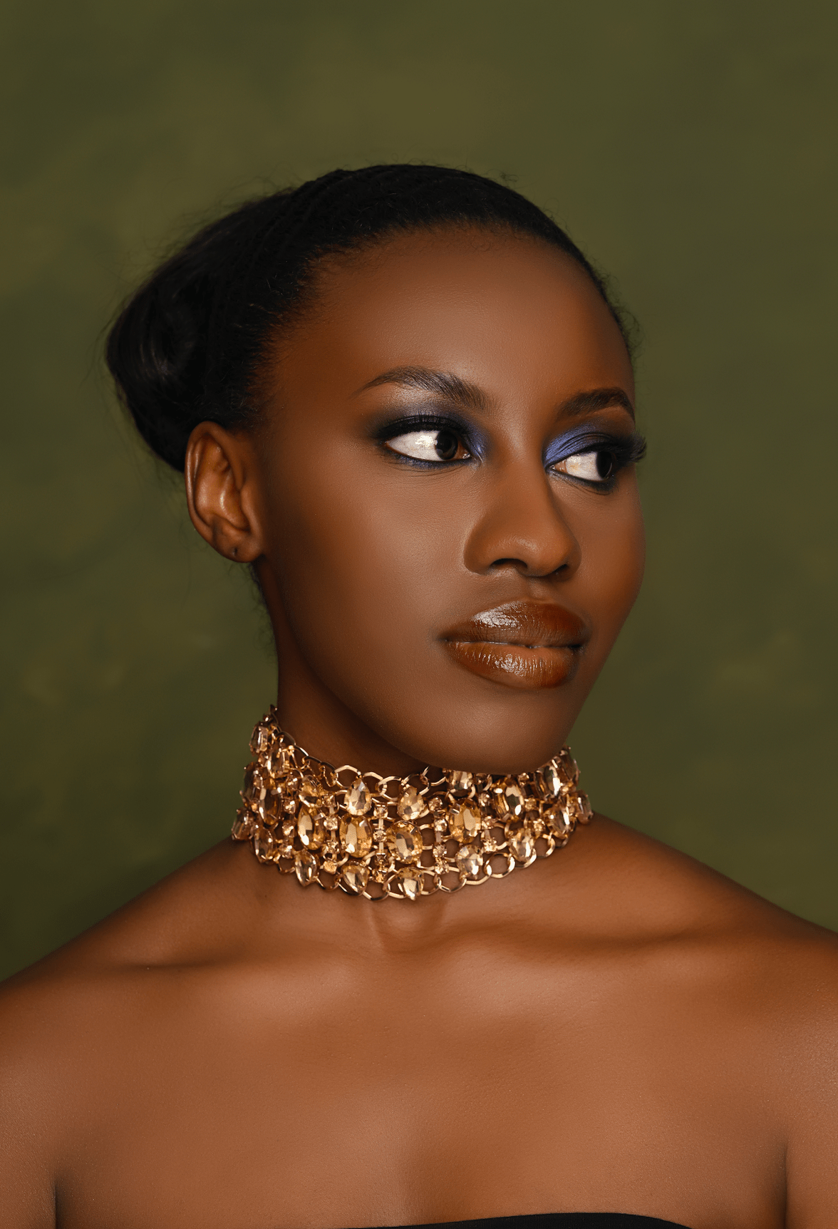 Elegant Sparkling Chunky Rhinestones Choker Necklaces - Fatisha Boutique