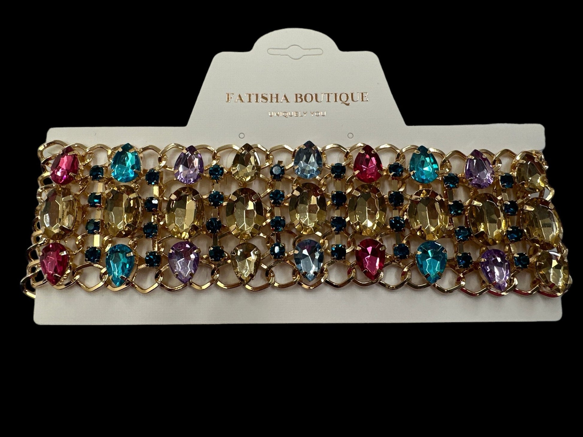 Elegant Sparkling Chunky Rhinestones Choker Necklaces - Fatisha Boutique