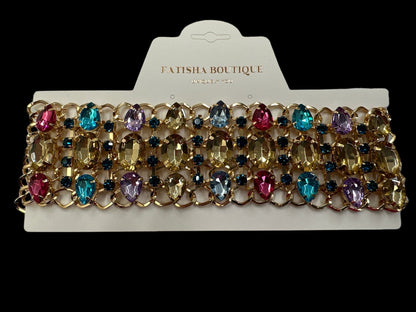 Elegant Sparkling Chunky Rhinestones Choker Necklaces - Fatisha Boutique