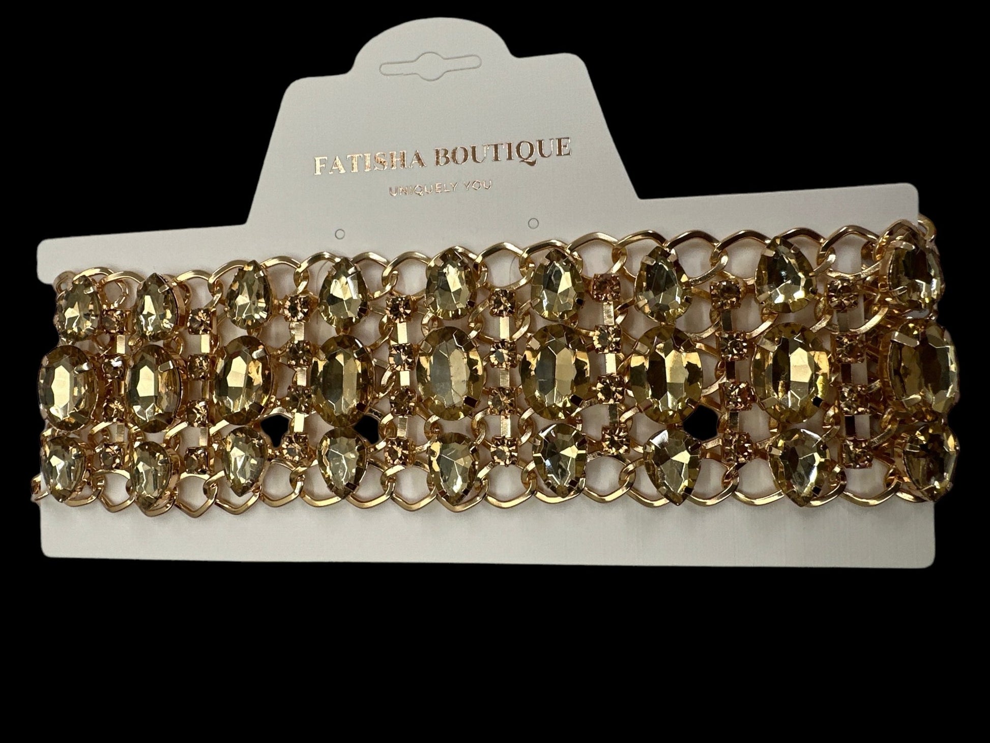 Elegant Sparkling Chunky Rhinestones Choker Necklaces - Fatisha Boutique