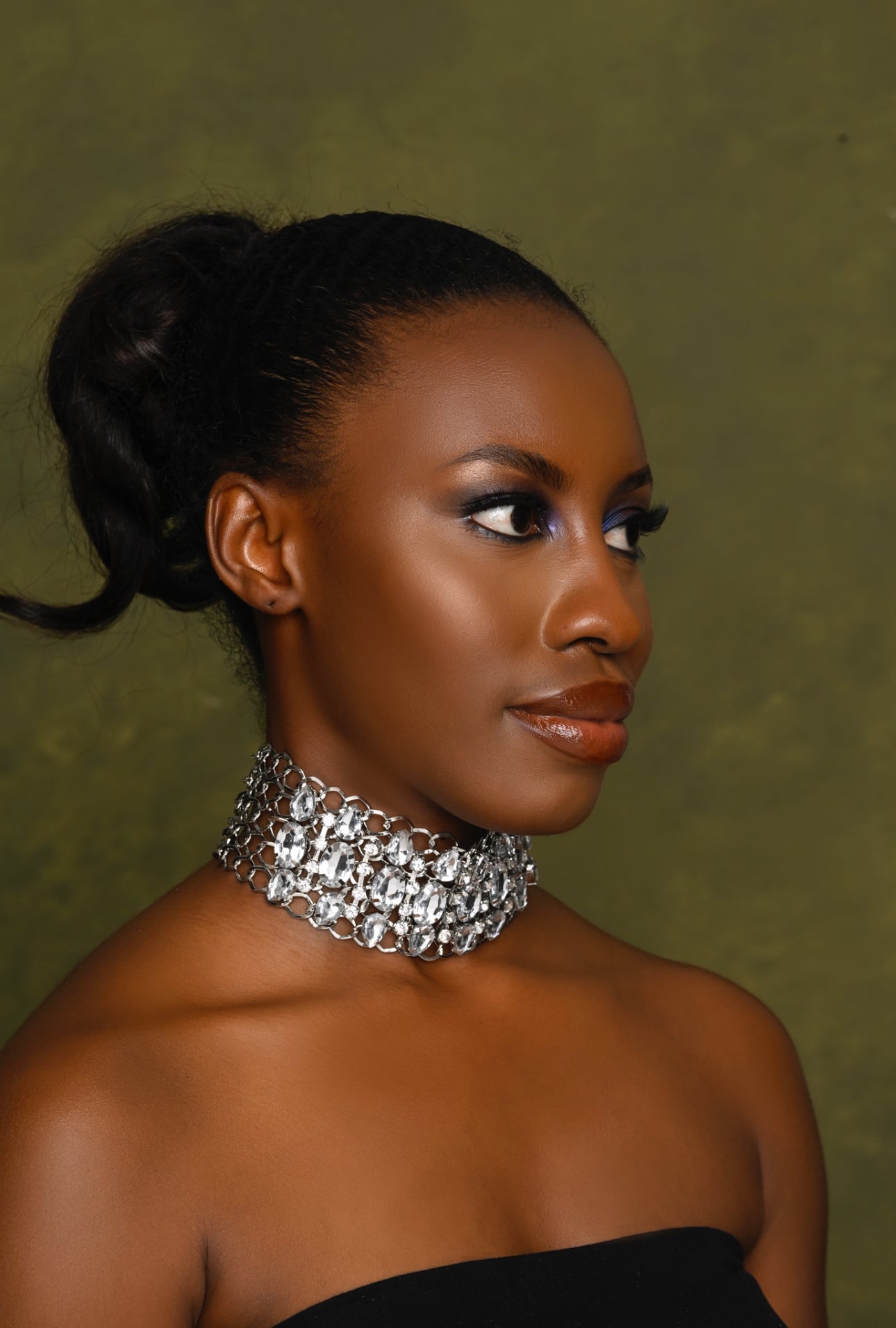 Elegant Sparkling Chunky Rhinestones Choker Necklaces - Fatisha Boutique