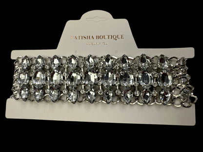 Elegant Sparkling Chunky Rhinestones Choker Necklaces - Fatisha Boutique