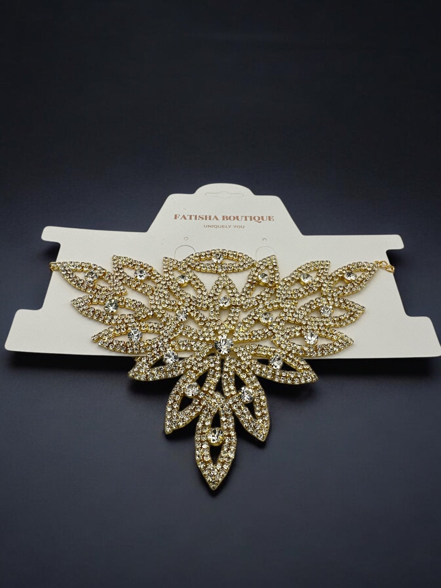 Elegant Sparkling Rhinestone Choker Necklace - Fatisha Boutique