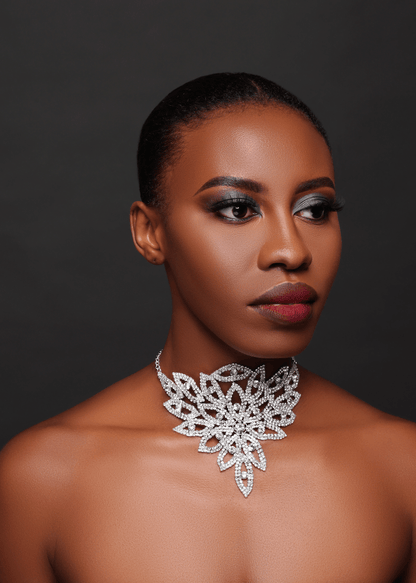 Elegant Sparkling Rhinestone Choker Necklace - Fatisha Boutique