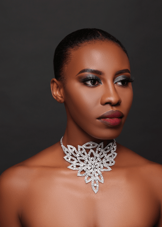 Elegant Sparkling Rhinestone Choker Necklace - Fatisha Boutique
