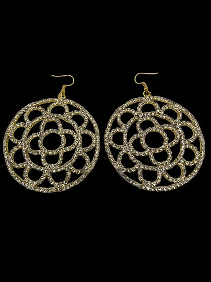 Elegant Sparkling Rhinestone Statement Dangle Earrings - Fatisha Boutique