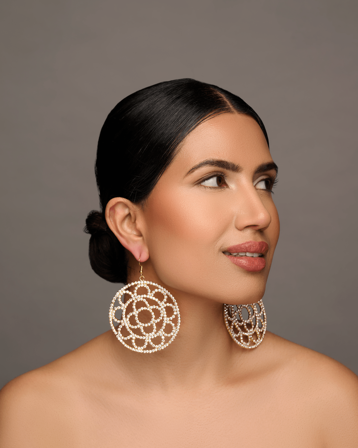 Elegant Sparkling Rhinestone Statement Dangle Earrings - Fatisha Boutique