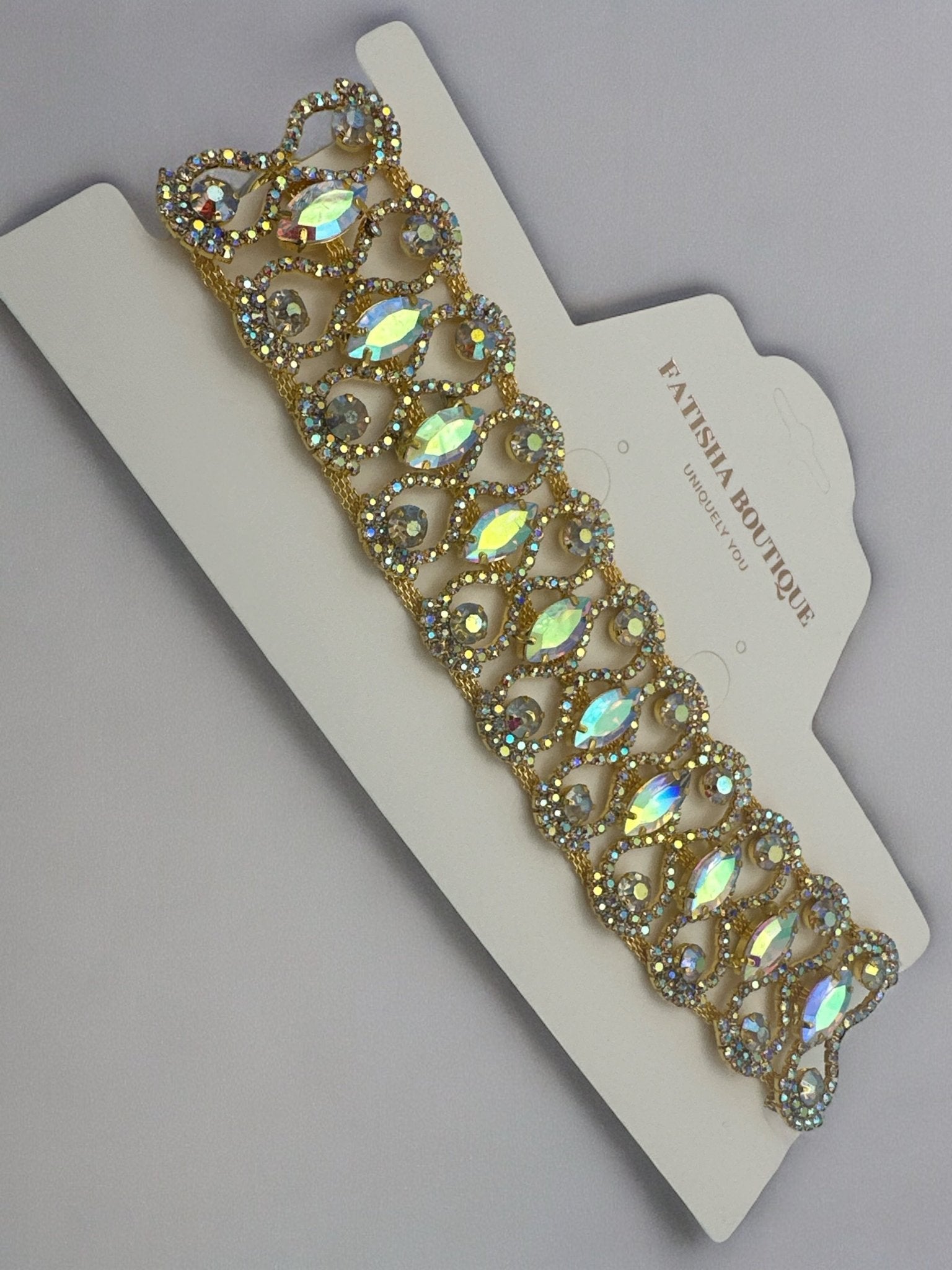 Elegant Sparkling Rhinestones Crystal Choker Necklace - Fatisha Boutique