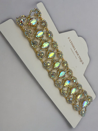 Elegant Sparkling Rhinestones Crystal Choker Necklace - Fatisha Boutique