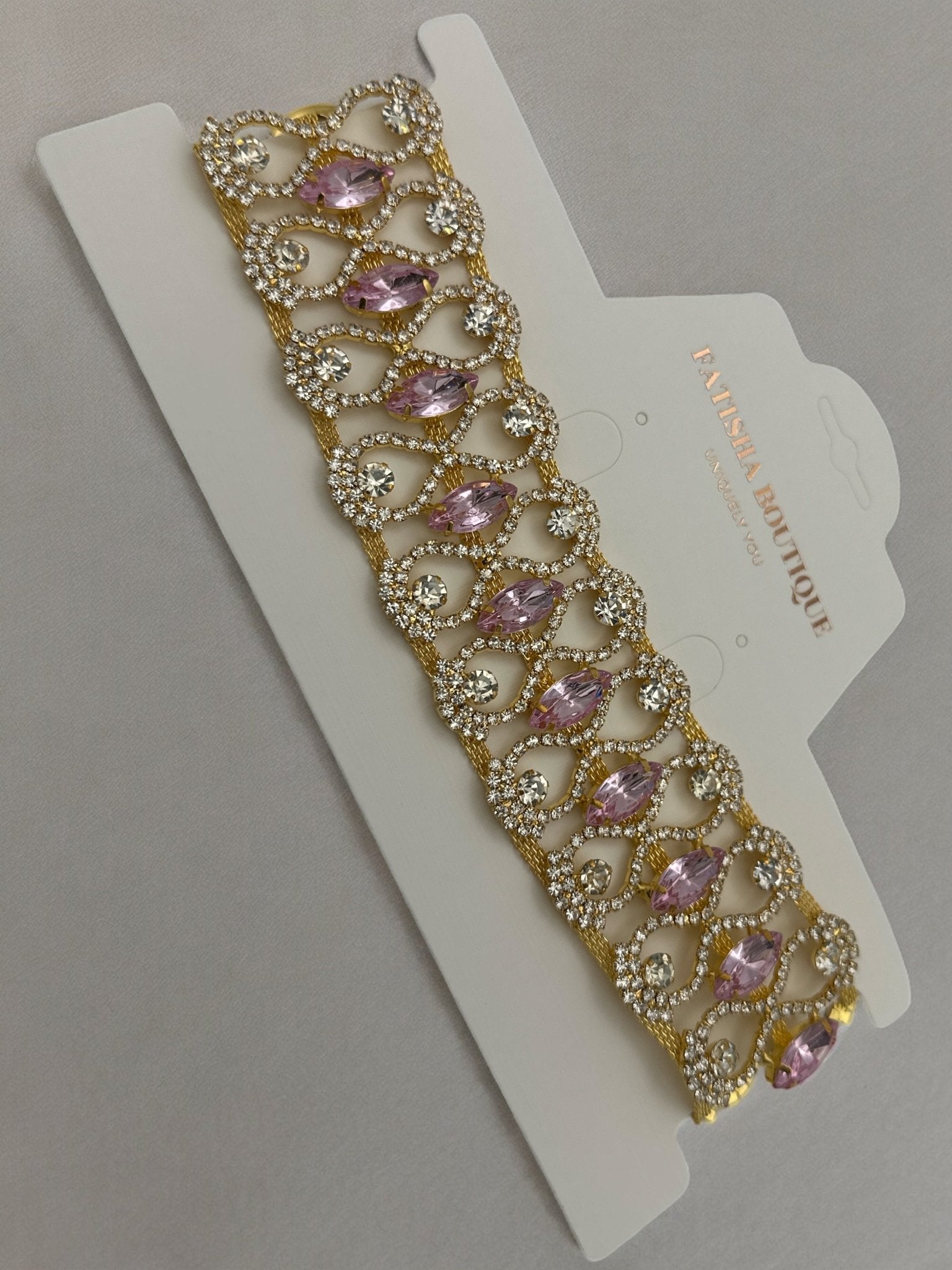 Elegant Sparkling Rhinestones Crystal Choker Necklace - Fatisha Boutique