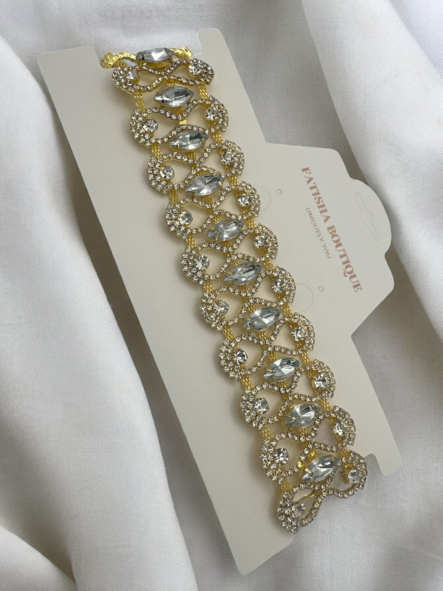 Elegant Sparkling Rhinestones Crystal Choker Necklace - Fatisha Boutique