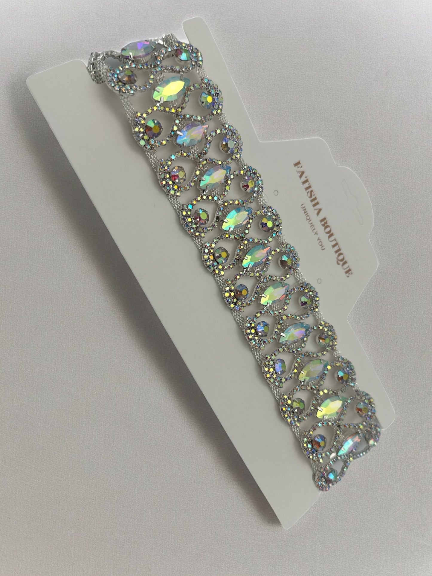Elegant Sparkling Rhinestones Crystal Choker Necklace - Fatisha Boutique