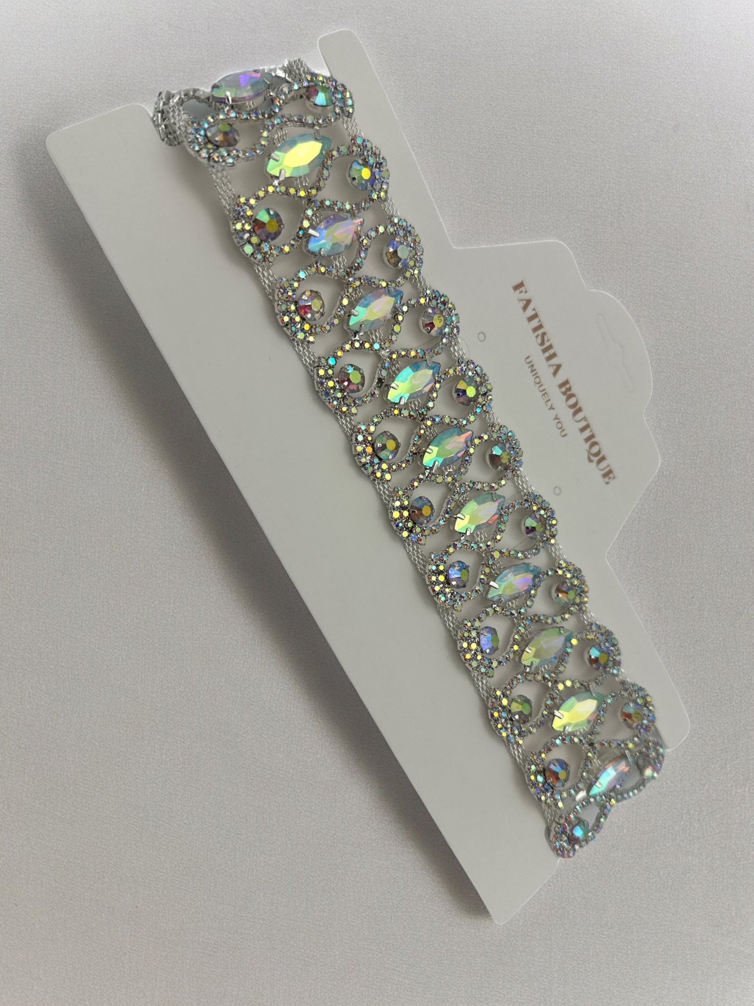 Elegant Sparkling Rhinestones Crystal Choker Necklace - Fatisha Boutique