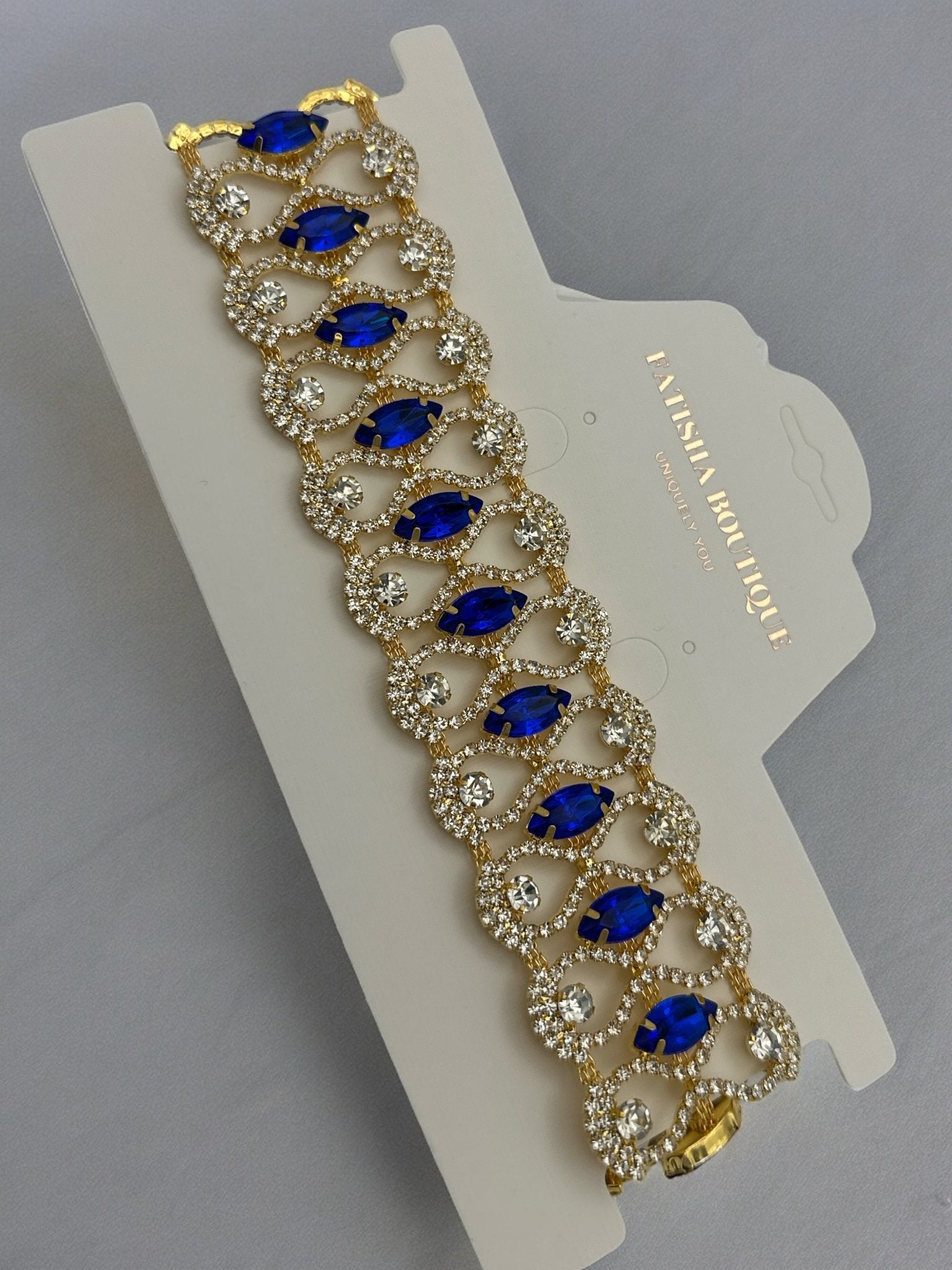 Elegant Sparkling Rhinestones Crystal Choker Necklace - Fatisha Boutique