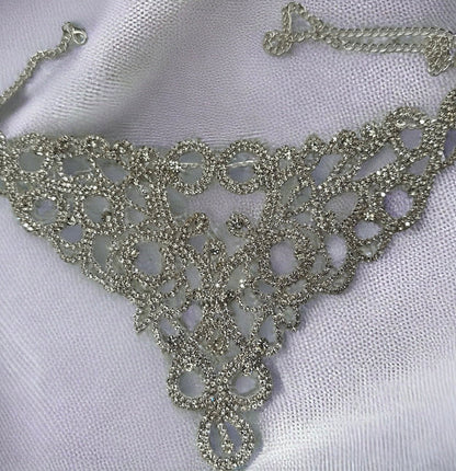 Elegant Sparkling Rhinestones Statement Choker Necklaces - Fatisha Boutique