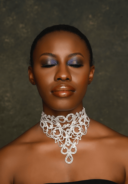 Elegant Sparkling Rhinestones Statement Choker Necklaces - Fatisha Boutique