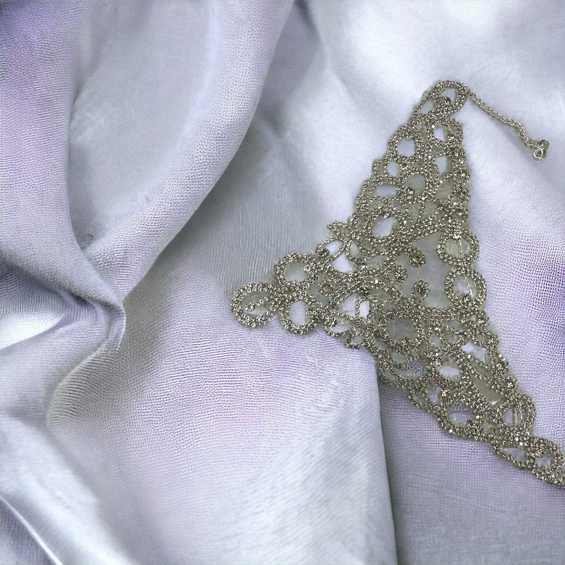 Elegant Sparkling Rhinestones Statement Choker Necklaces - Fatisha Boutique