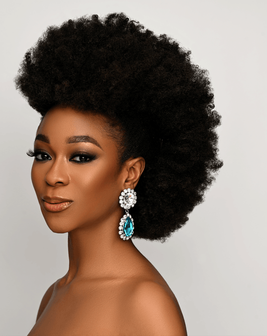 Elegant Teardrop Diamante Rhinestone Sparkle Dangle Earrings - Fatisha Boutique