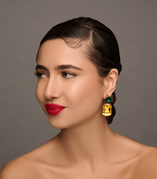 Elegant Teardrop Rhinestone Dangle Earrings - Fatisha Boutique