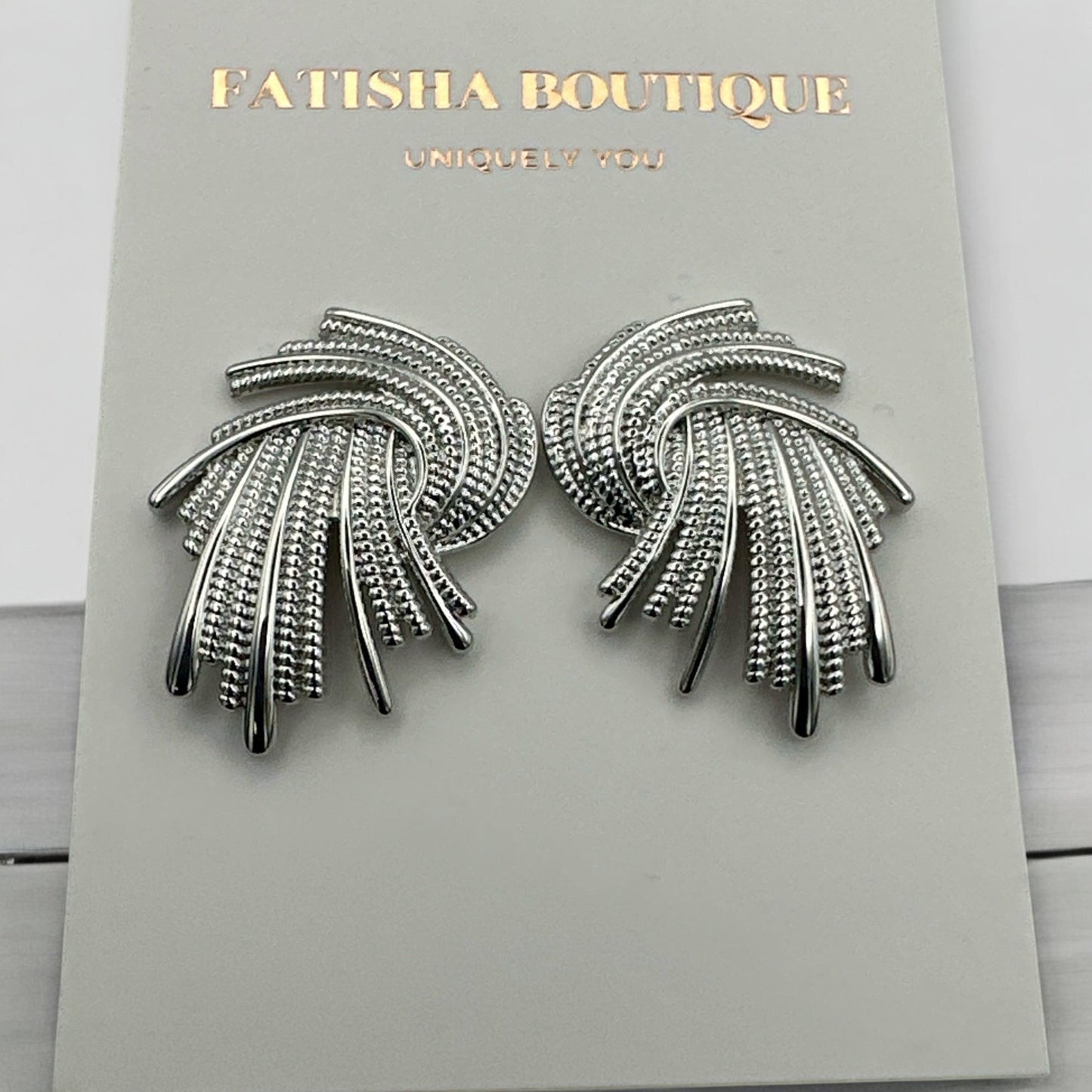 Elegant Twisted Gold Plated Stud Earrings | 2cm & 3cm Options - Fatisha Boutique