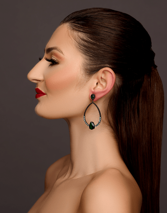 Elegant Vintage Style Rhinestone Teardrop Dangle Statement Earrings - Fatisha Boutique