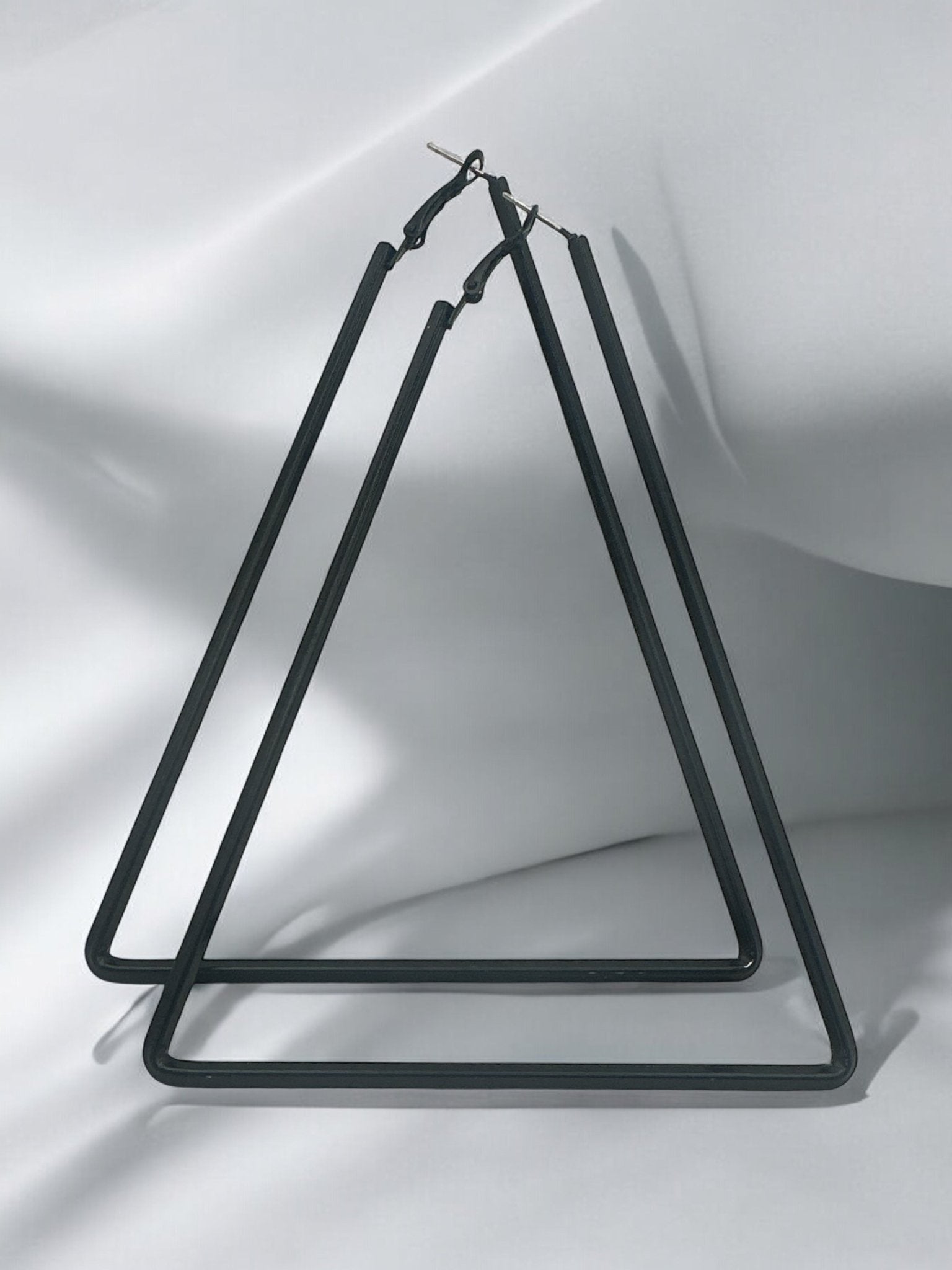 Extra Large Oversized Triangle Statement Hoop Earrings - Fatisha Boutique