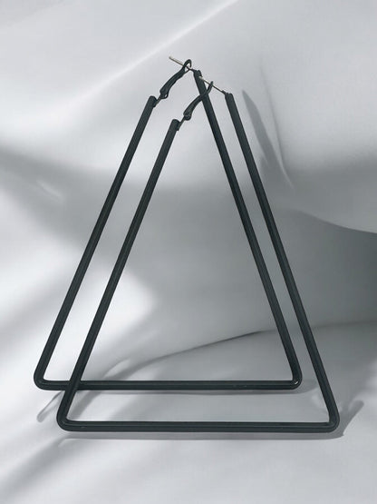 Extra Large Oversized Triangle Statement Hoop Earrings - Fatisha Boutique