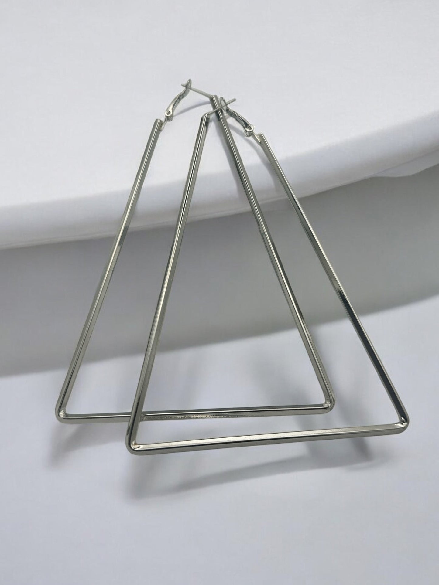 Extra Large Oversized Triangle Statement Hoop Earrings - Fatisha Boutique