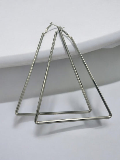 Extra Large Oversized Triangle Statement Hoop Earrings - Fatisha Boutique