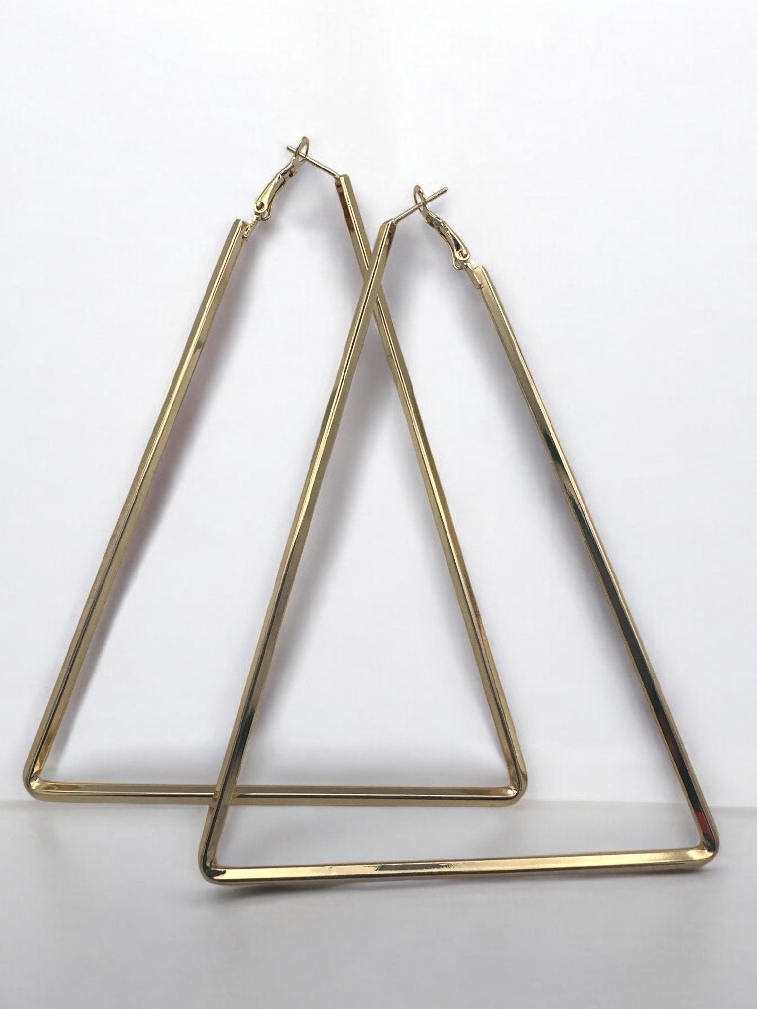 Extra Large Oversized Triangle Statement Hoop Earrings - Fatisha Boutique