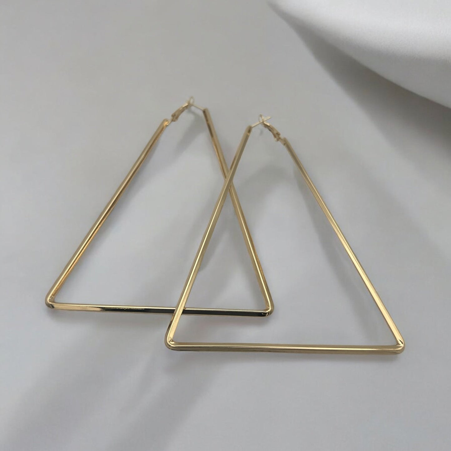 Extra Large Oversized Triangle Statement Hoop Earrings - Fatisha Boutique