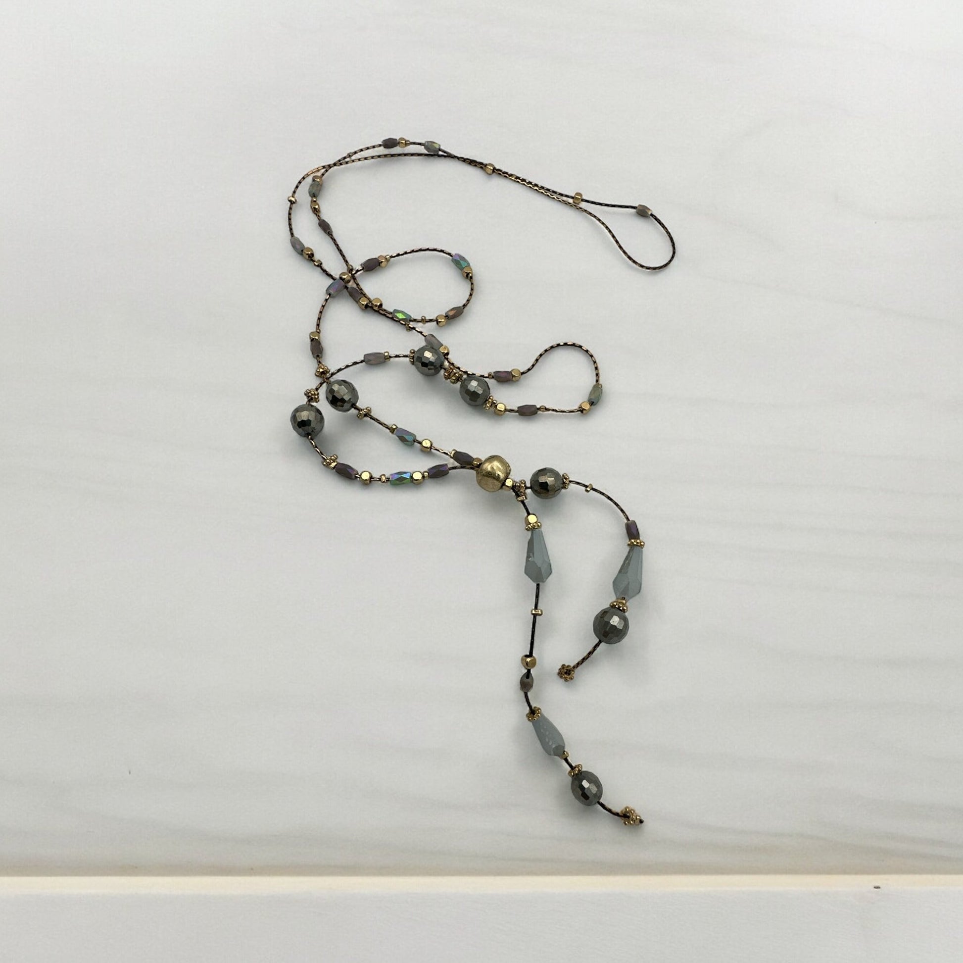 Extra Long Bohemian Glass Beaded Necklace - Fatisha Boutique
