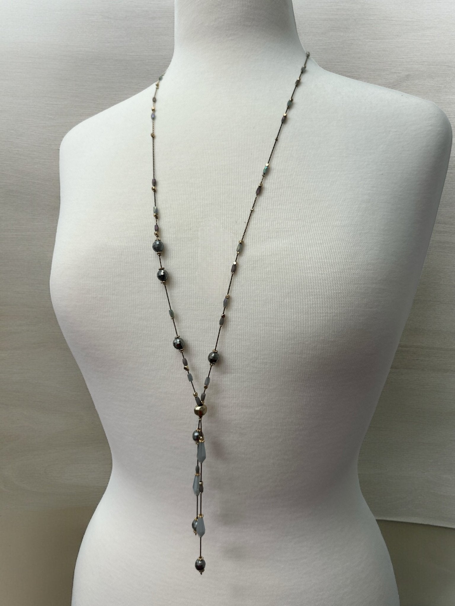 Extra Long Bohemian Glass Beaded Necklace - Fatisha Boutique
