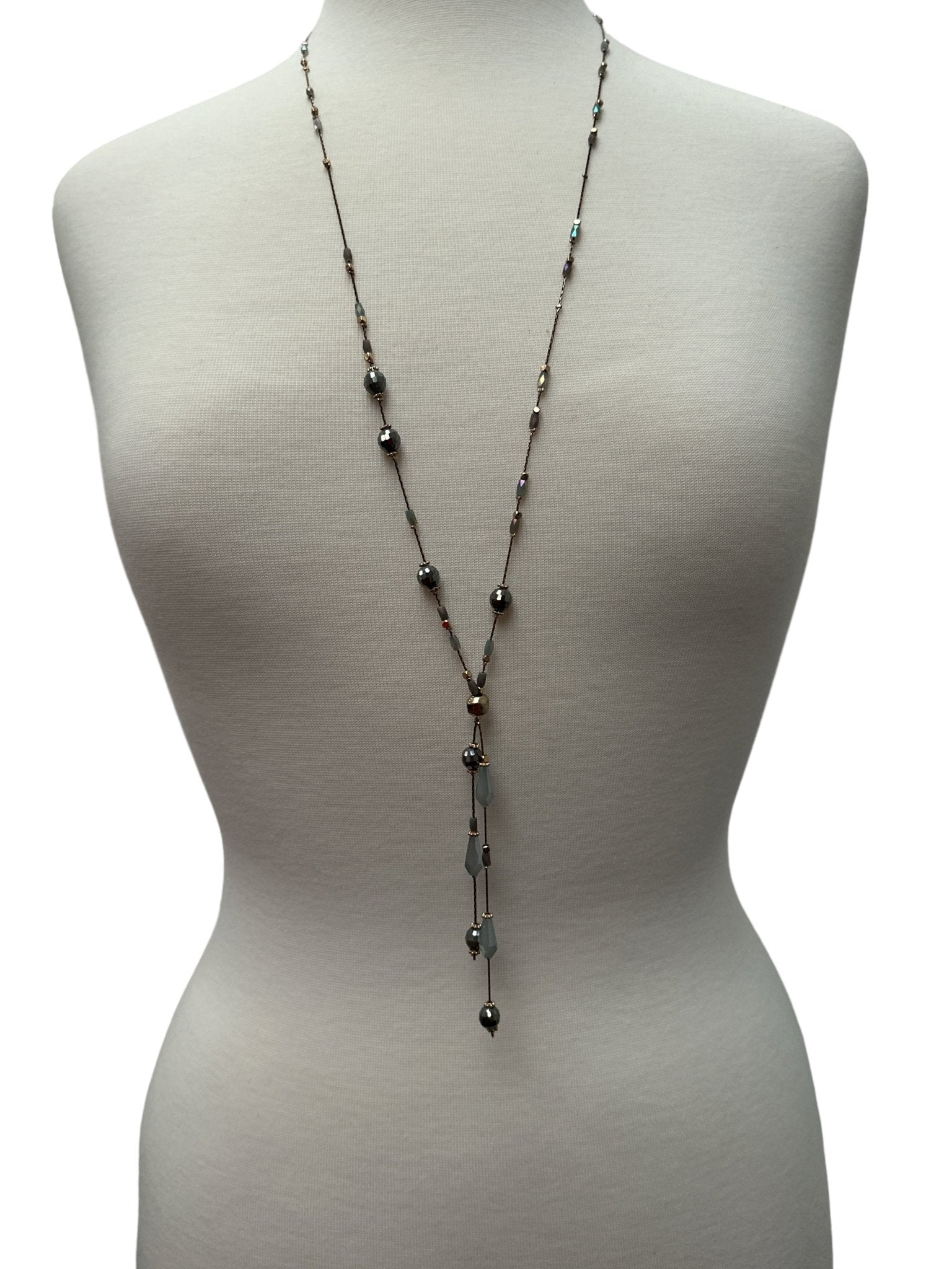 Extra Long Bohemian Glass Beaded Necklace - Fatisha Boutique