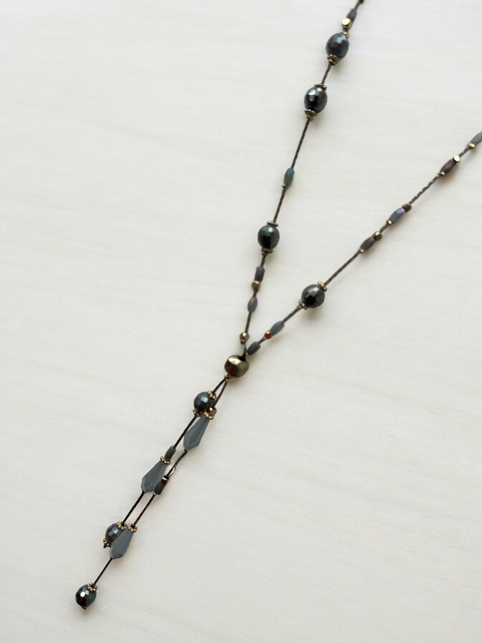 Extra Long Bohemian Glass Beaded Necklace - Fatisha Boutique