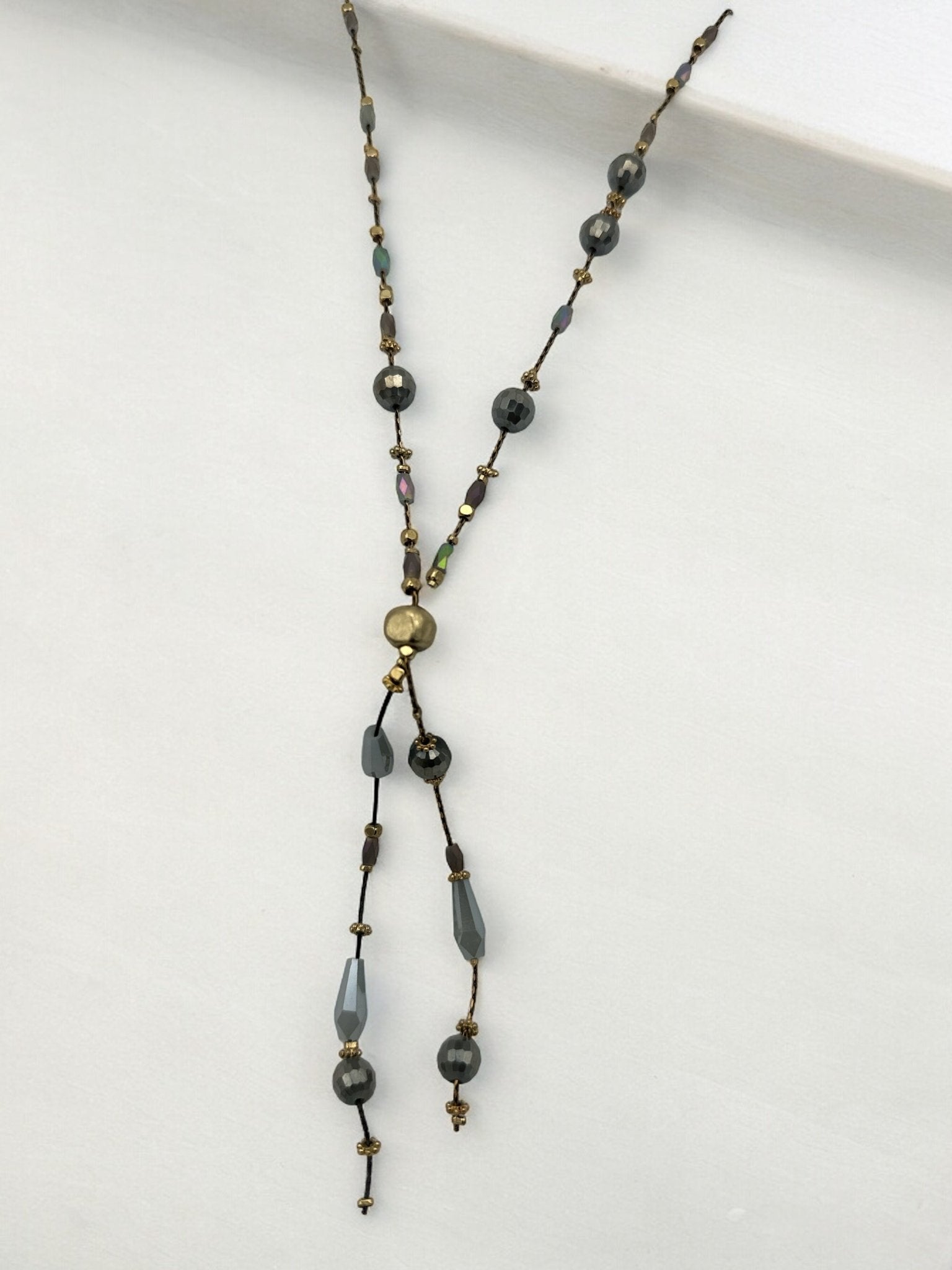 Extra Long Bohemian Glass Beaded Necklace - Fatisha Boutique