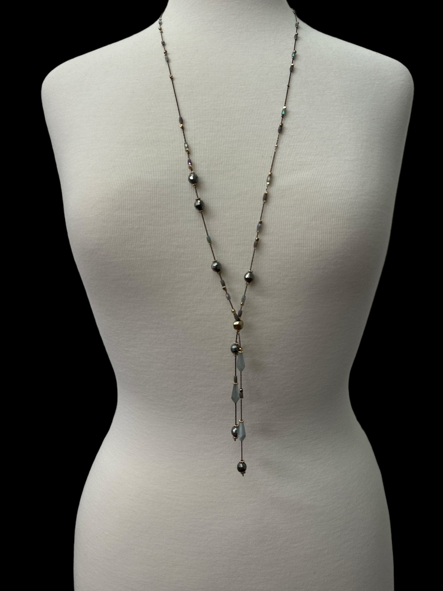 Extra Long Bohemian Glass Beaded Necklace - Fatisha Boutique