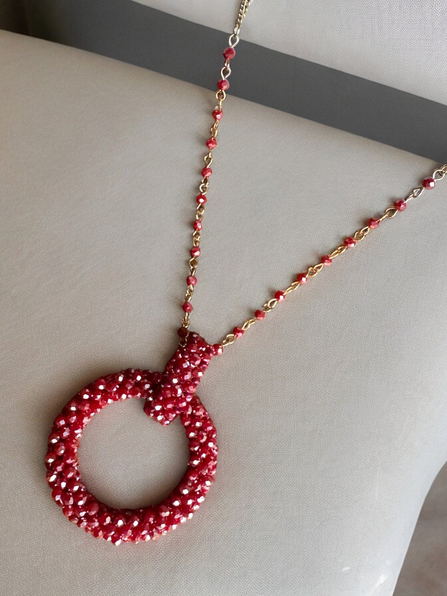 Extra Long Bohemian Pink Beaded Glass Beads Pendant Necklace - Fatisha Boutique