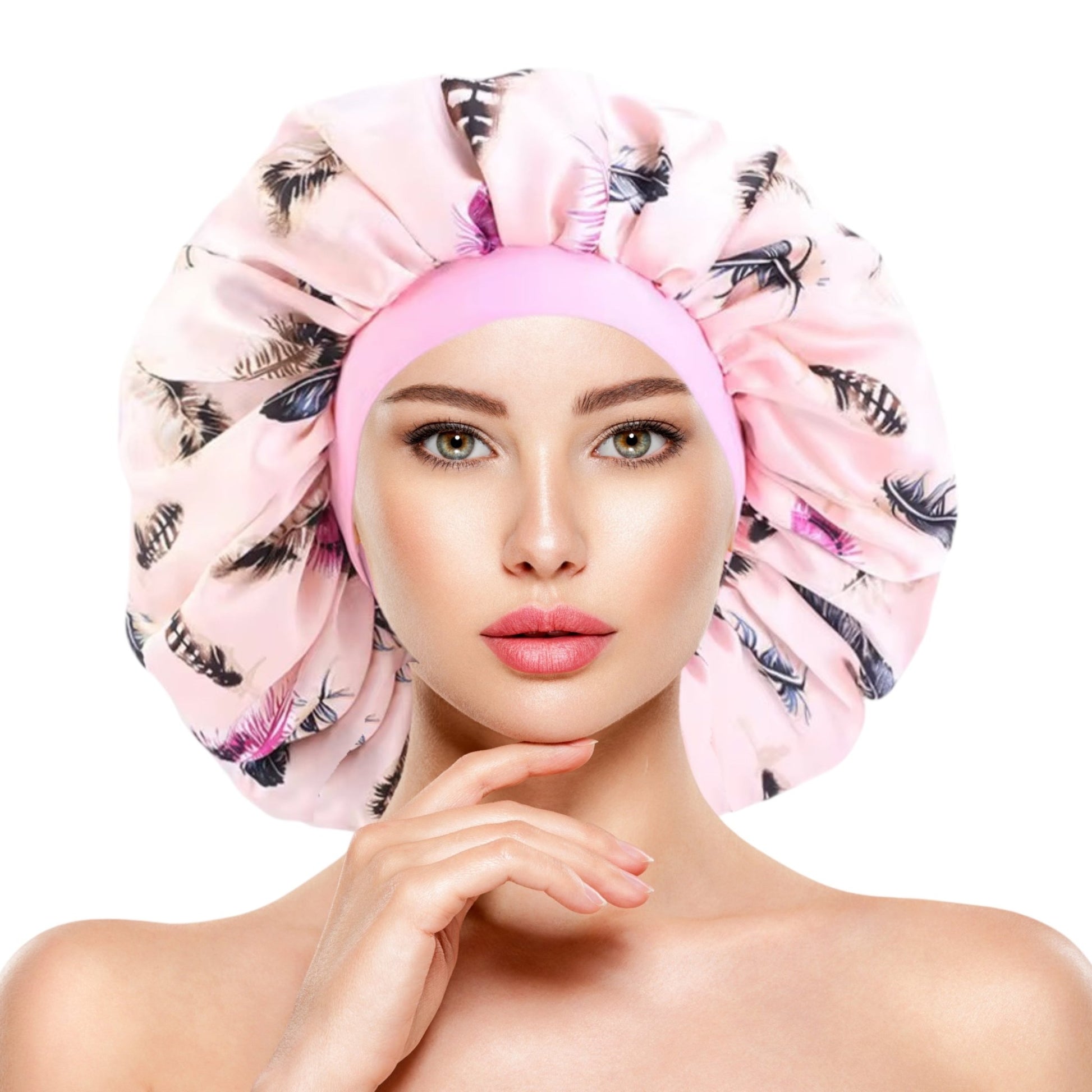 Floral Printed Satin Silk Bonnet Cap – Stylish & Breathable Hair Protection for All Hair Types - Fatisha Boutique