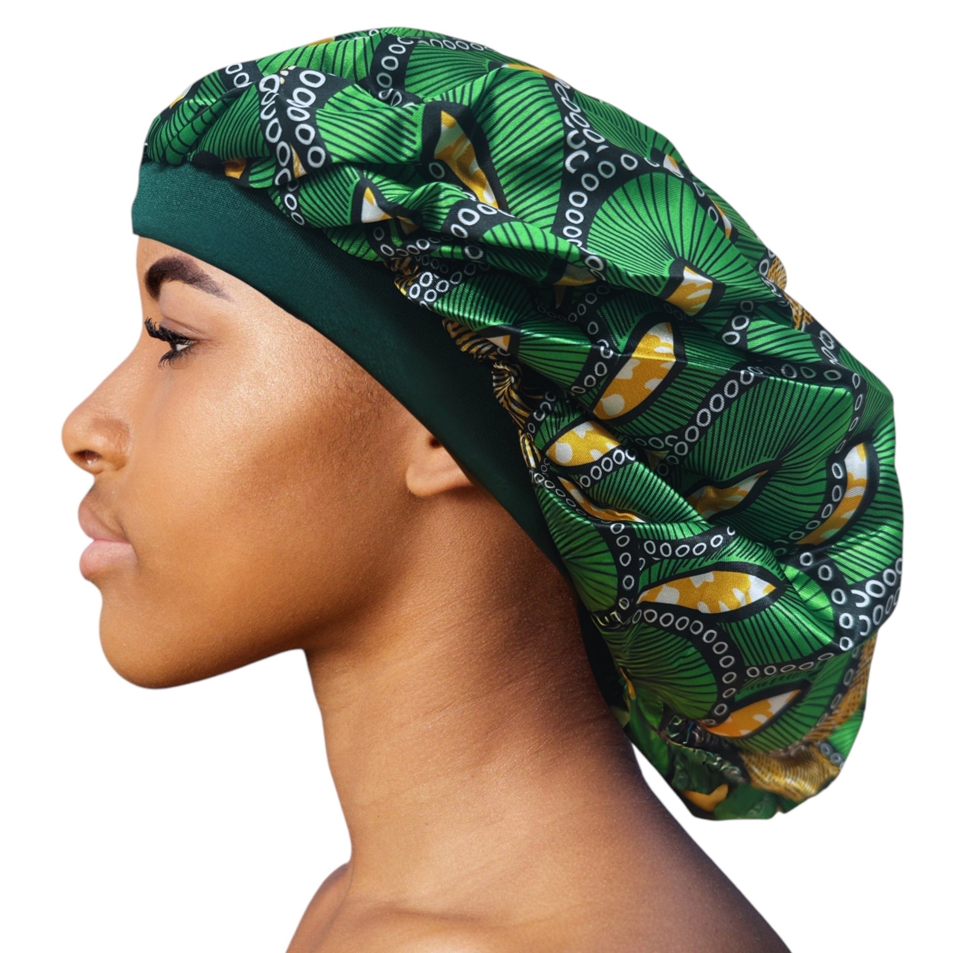 Floral Printed Satin Silk Bonnet Cap – Stylish & Breathable Hair Protection for All Hair Types - Fatisha Boutique