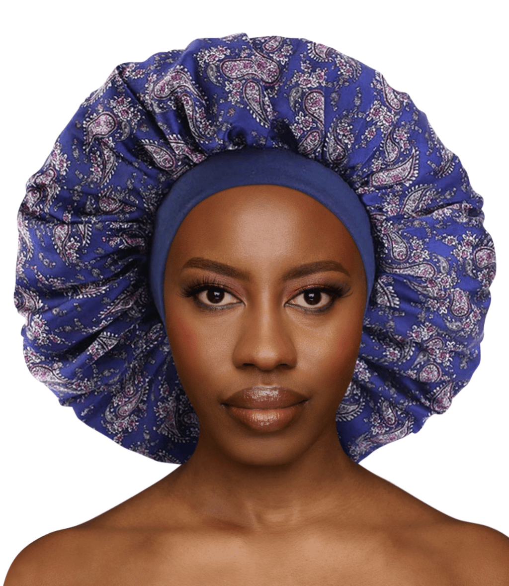 Floral Printed Satin Silk Bonnet Cap – Stylish & Breathable Hair Protection for All Hair Types - Fatisha Boutique