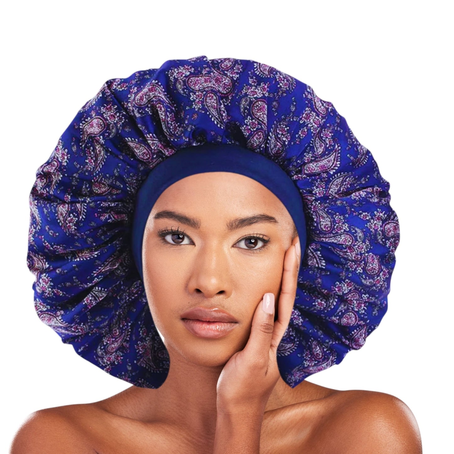 Floral Printed Satin Silk Bonnet Cap – Stylish & Breathable Hair Protection for All Hair Types - Fatisha Boutique