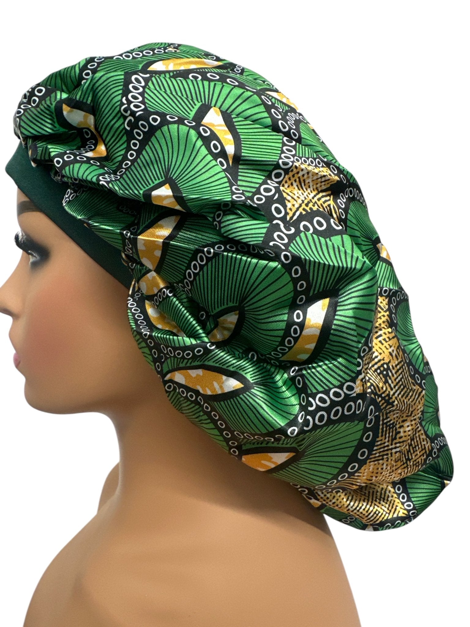 Floral Printed Satin Silk Bonnet Cap – Stylish & Breathable Hair Protection for All Hair Types - Fatisha Boutique
